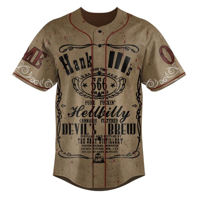 Customizable Vintage Hellbilly Baseball Jersey - Unique Design, Perfect Gift! - Image 3
