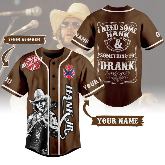 Custom Hank Williams Jr. Baseball Jersey - Personalized Name & Number - Perfect Gift!