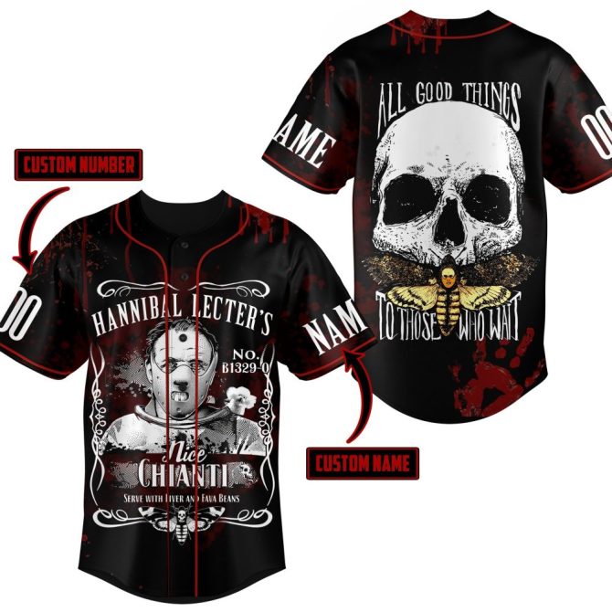 Custom Horror-Themed Baseball Jersey – Personalize With Name & Number