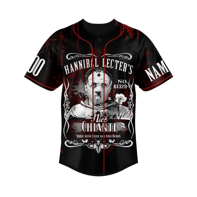 Custom Horror-Themed Baseball Jersey – Personalize With Name & Number - Image 2