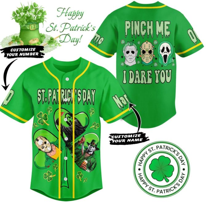 Custom St. Patrick'S Day Jersey - Fun Green Design With Personalization Options
