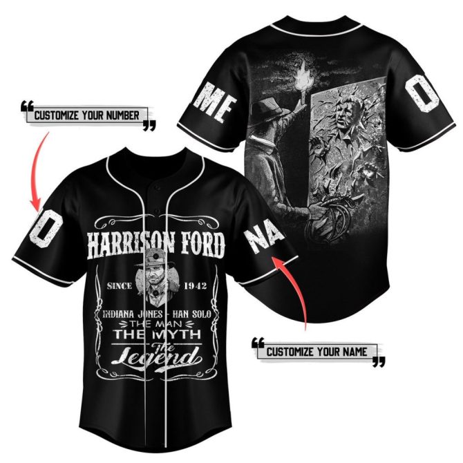 Customize Your Own Indiana Jones Themed Baseball Jersey - Legendary Design & Personal Touch