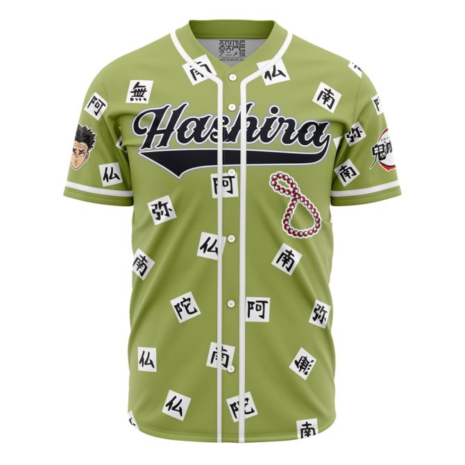 Anime-Inspired Green Baseball Jersey With Bold Graphic Design - Unisex Fashion Top