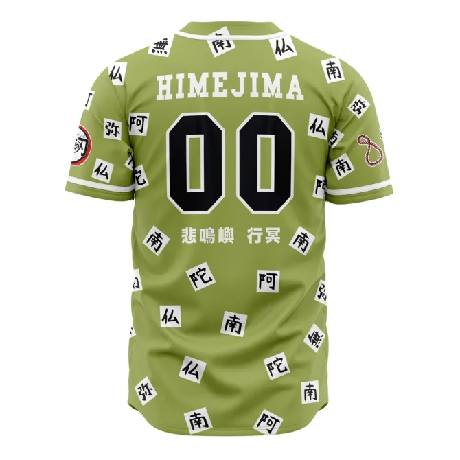 Anime-Inspired Green Baseball Jersey With Bold Graphic Design - Unisex Fashion Top - Image 3