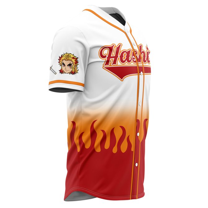 Anime-Inspired Flame Baseball Jersey – Stylish Hashira Design For Fans - Image 2