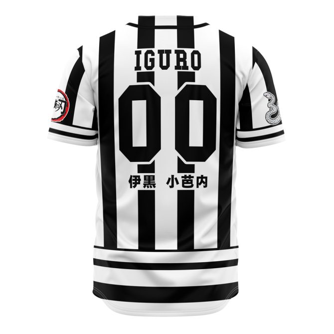 Anime-Inspired Black & White Striped Baseball Jersey - Stylish & Unique Design - Image 3