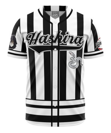 Anime-Inspired Black & White Striped Baseball Jersey - Stylish & Unique Design
