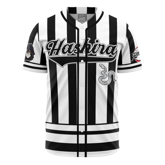 Anime-Inspired Black & White Striped Baseball Jersey - Stylish & Unique Design