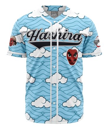 Anime-Inspired Blue Cloud Baseball Jersey – Unique Design & Comfortable Fit