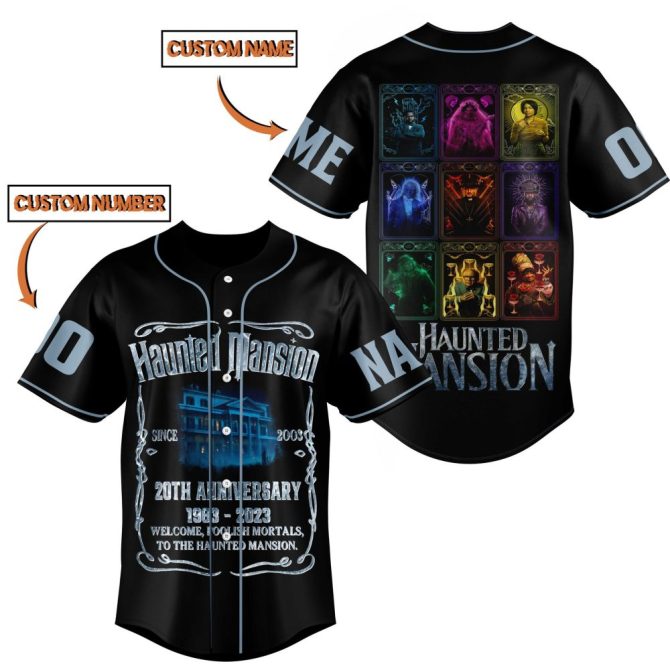 Customize Your Haunted Mansion Baseball Jersey - 20Th Anniversary Edition, Add Name & Number!