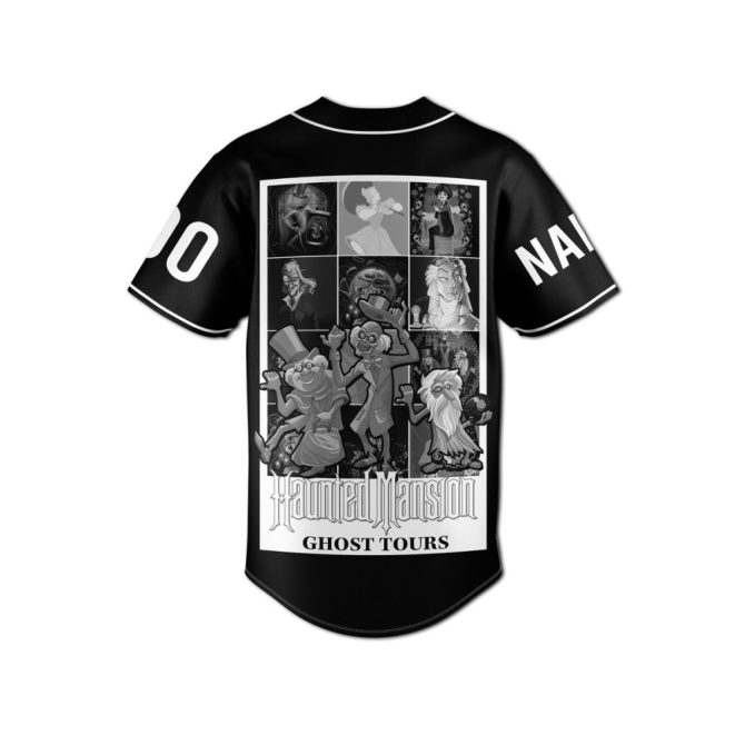 Custom Haunted Mansion Baseball Jersey - Personalized Name & Number - Ghost Tour Design - Image 3