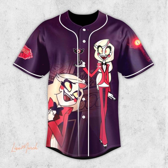 Hazbin Hotel Baseball Jersey - Vibrant Anime Design For Fans - Limited Edition! - Image 2