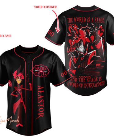 Customizable Alastor Hazbin Hotel Jersey - Personalized Name & Number - Unique Anime Apparel
