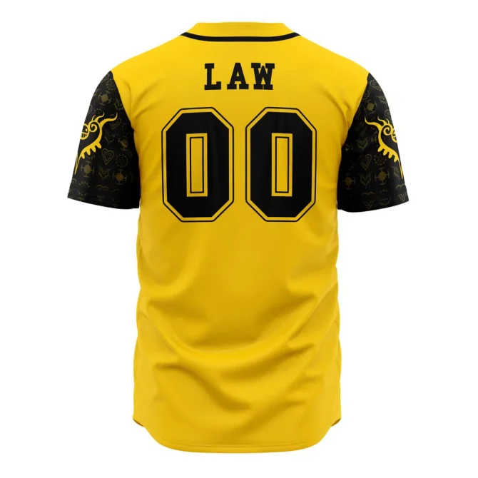 Anime-Inspired Heart Pirates Yellow Jersey - Stylish & Comfortable Fan Apparel - Image 3
