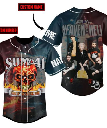 Customizable Sum 41 Heaven & Hell Tour Baseball Jersey - Unique Fan Apparel