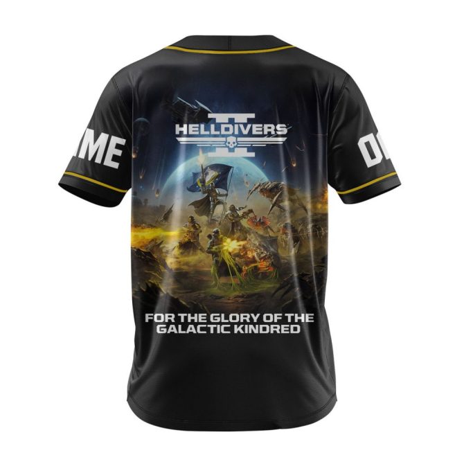 Custom Helldivers Jersey – Personalized Name & Number – Galactic Warriors Gear - Image 3