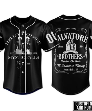 Custom Salvatore Brothers Baseball Jersey - Hello Brother Design, Personalized Name & Number