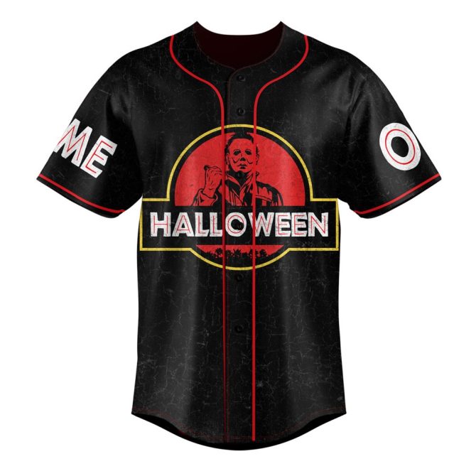 Custom Halloween Baseball Jersey – Spooky Michael Myers Design, Perfect For Horror Fans! - Image 2
