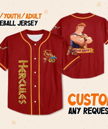 Custom Hercules Baseball Jersey - Personalized Name & Number For Kids/Youth/Adults