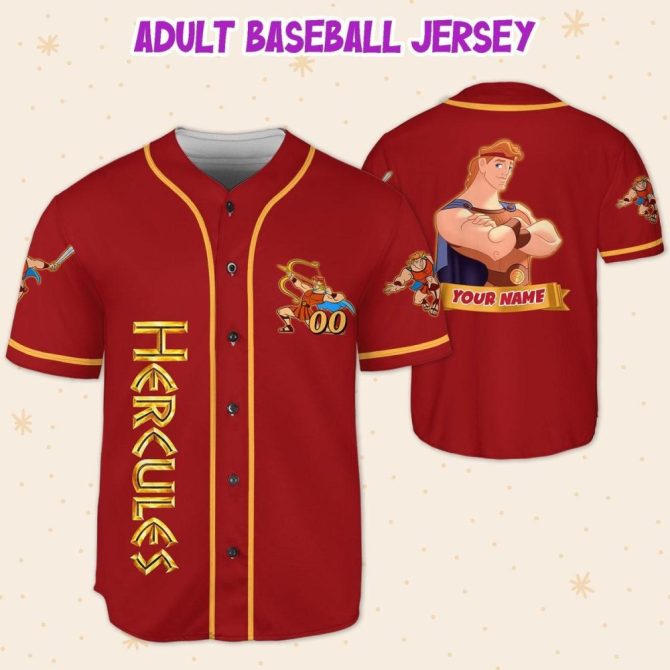 Custom Hercules Baseball Jersey - Personalized Name & Number For Kids/Youth/Adults - Image 6