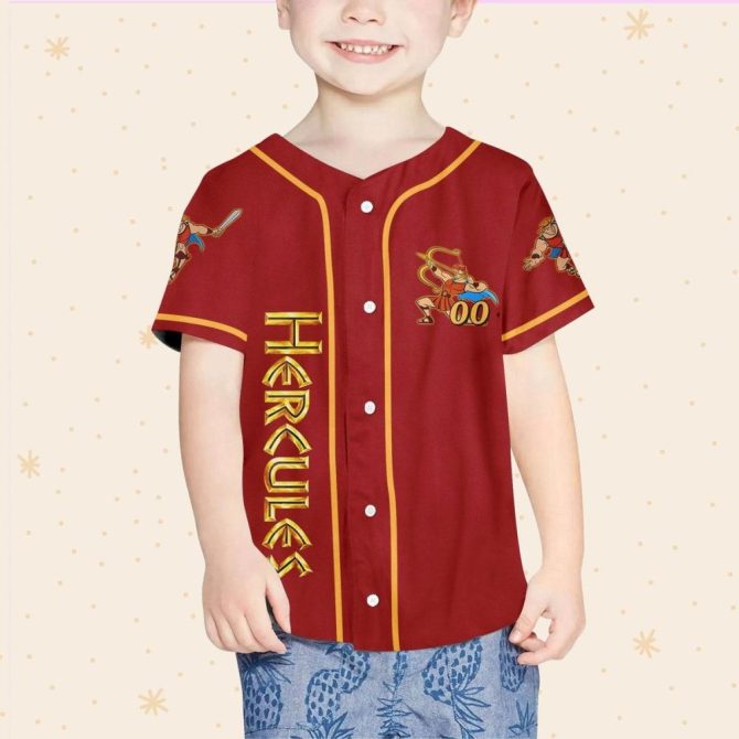 Custom Hercules Baseball Jersey - Personalized Name & Number For Kids/Youth/Adults - Image 5