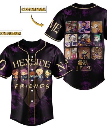 Custom Owl House Hexside Friends Baseball Jersey – Personalize Name & Number!