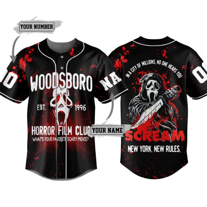 Custom Woodsboro Horror Film Club Jersey – Scream Movie Fan Gear