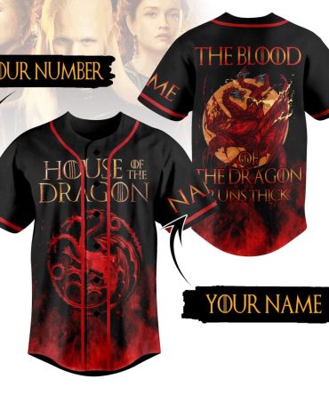 Custom House Of The Dragon Baseball Jersey - Personalize With Your Name & Number