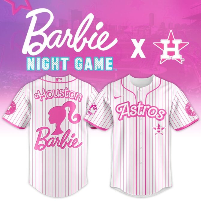 Limited Edition Barbie X Astros Pink Jersey – Perfect For Fans & Collectors!