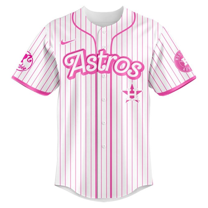 Custom Barbie Night Game Astros Jersey - Personalized Pink Mlb Fan Gear - Image 2