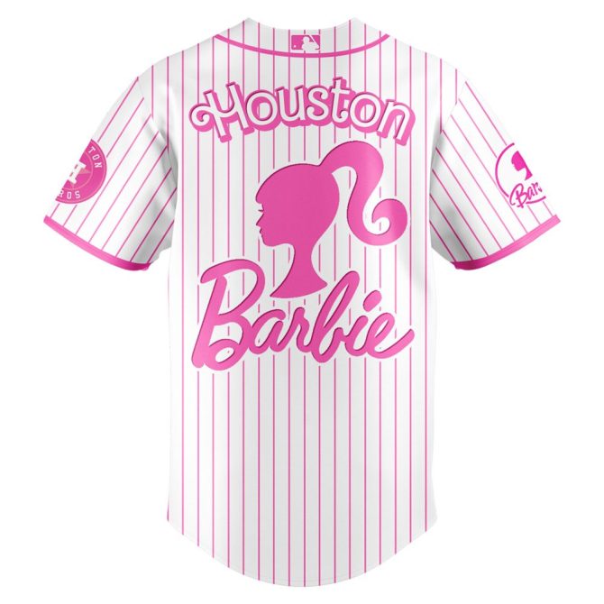 Limited Edition Barbie X Astros Pink Jersey – Perfect For Fans & Collectors! - Image 3