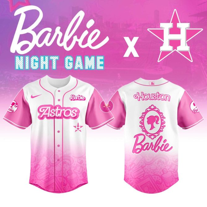 Limited Edition Barbie X Houston Astros Jersey - Pink Night Game Collection