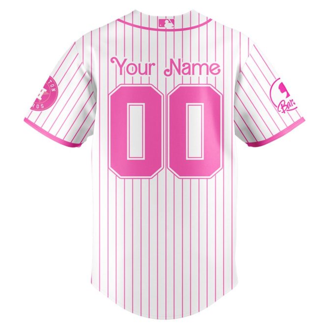 Custom Barbie Night Game Astros Jersey - Personalized Pink Mlb Fan Gear - Image 3