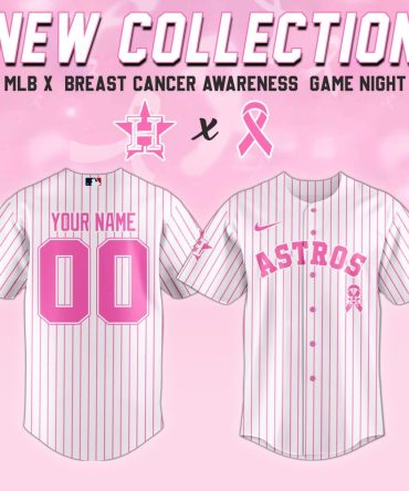 Custom Mlb Astros Jersey - Breast Cancer Awareness Pink Edition
