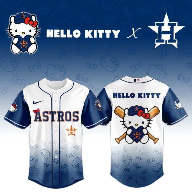 Hello Kitty X Astros Limited Edition Baseball Jersey - Cute & Stylish Fan Gear!
