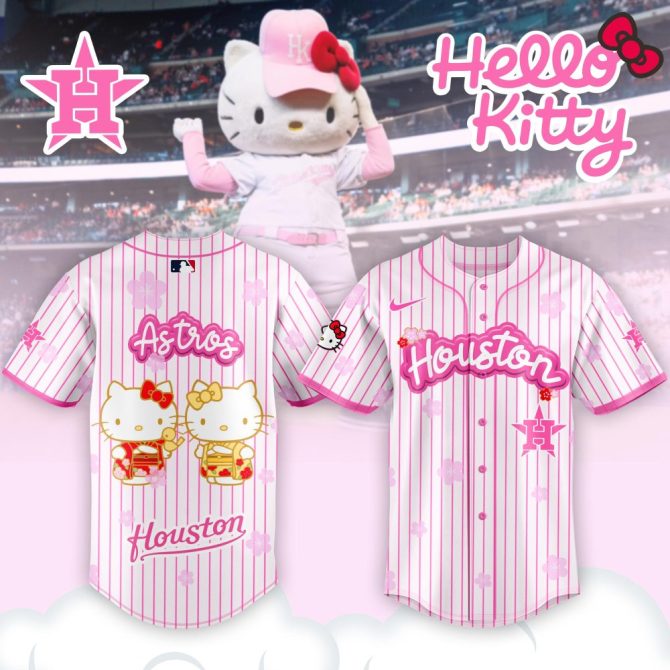 Hello Kitty Houston Astros Jersey – Cute Pink Stripes For Fans , Limited Edition