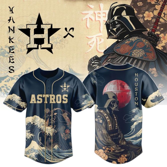 Astros Samurai Baseball Jersey - Unique Darth Design, Perfect For Fans & Collectors