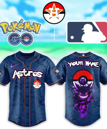 Custom Astros Pokémon Go Jersey - Personalized Mlb Fan Apparel With Gengar Design