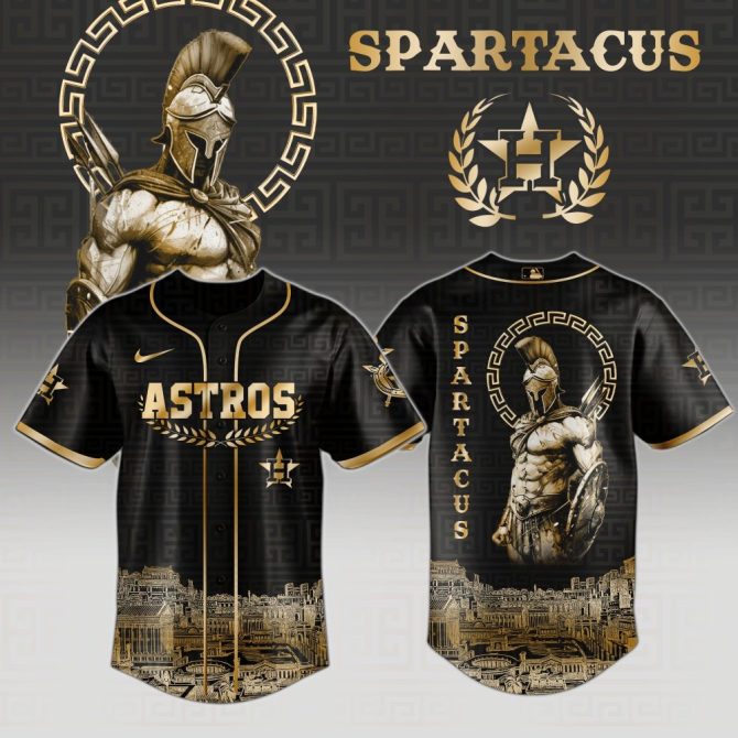 Astros Spartacus Gladiator Jersey – Bold Design For Fans, Limited Edition!