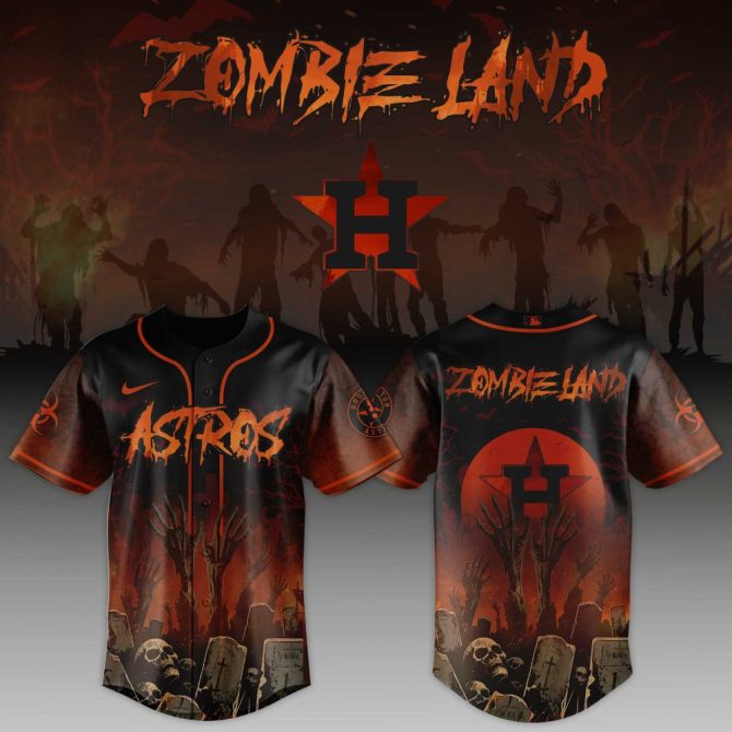 Astros Zombie Land Jersey - Limited Edition Halloween Baseball Shirt - Unleash The Undead Style!