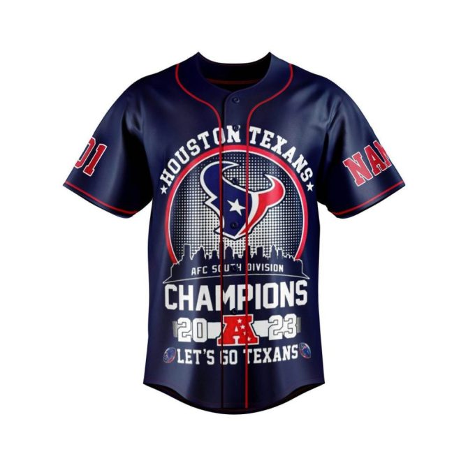 Customizable Houston Texans Champions Jersey - Personalized Name & Number, 2023 Edition - Image 2