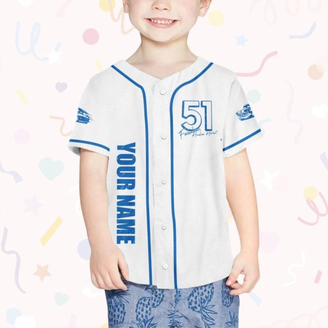 Customizable Hudson Hornet Baseball Jersey - Kids, Youth, Adult Sizes - Personalize Your Name! - Image 5