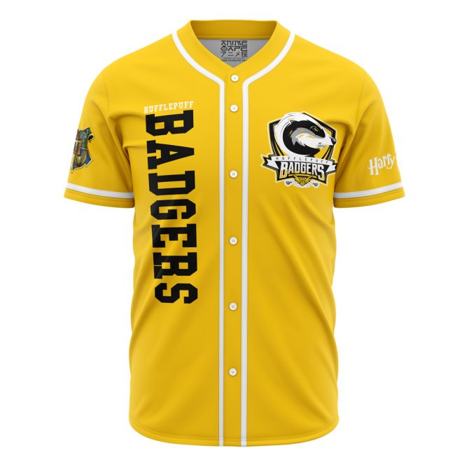 Custom Hufflepuff Badgers Baseball Jersey – Personalized Name & Number, Wizarding Sports Gear - Image 2