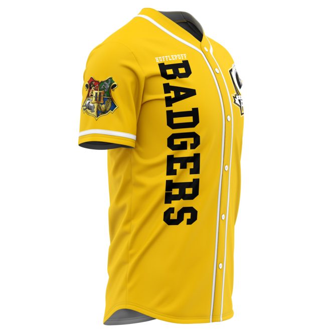 Custom Hufflepuff Badgers Baseball Jersey – Personalized Name & Number, Wizarding Sports Gear - Image 4