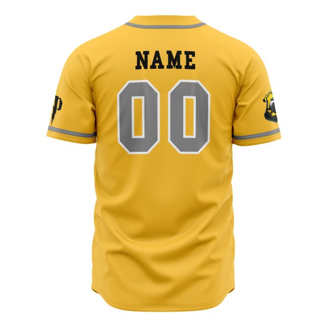 Custom Hufflepuff Quidditch Jersey - Personalized Name & Number - Unisex Golden Sports Shirt - Image 3