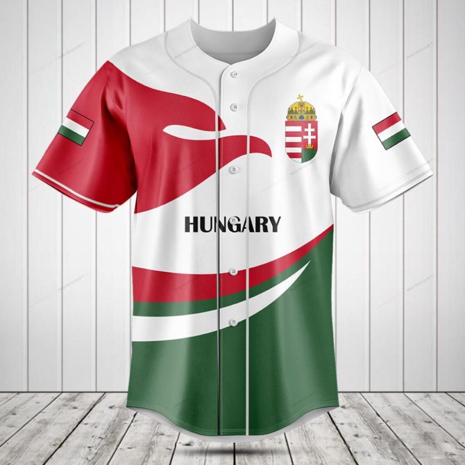 Hungary Flag Baseball Jersey – Stylish National Pride Sportswear Top
