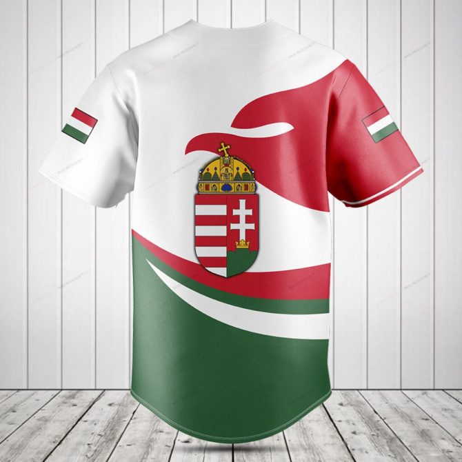 Hungary Flag Baseball Jersey – Stylish National Pride Sportswear Top - Image 2