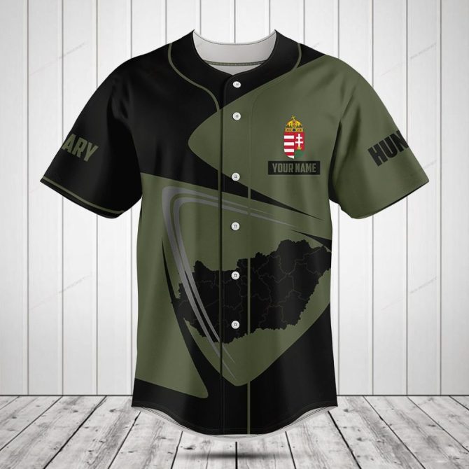 Custom Hungary Baseball Jersey - Personalized Name & Number - Stylish Sportswear