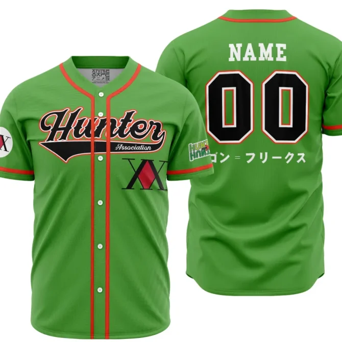 Custom Hunter Green Anime Baseball Jersey - Personalize Your Name & Number