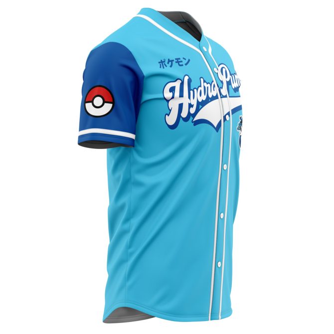 Customizable Hydro Pumps Baseball Jersey – Blue Pokémon-Inspired Shirt With Unique Design - Image 4